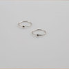 Accessory, earrings, glossy universal ring, silver 925 sample, simple and elegant design