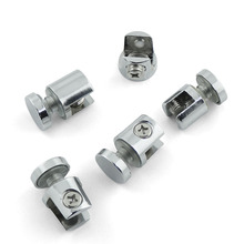 厂家直销锌合金单头圆柱玻璃夹子玻璃层板夹层板托连接件五金配件