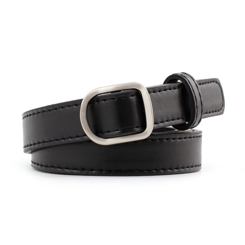 Korean style Korean style simple casual pinless belt fashionable student decorative smooth buckle belt versatile ladies belt