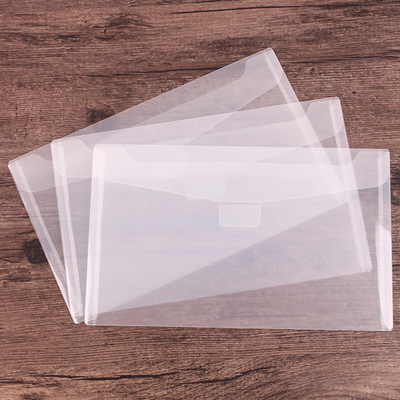 Manufactor goods in stock wholesale customized a5 transparent Plastic receipt Storage bag VAT invoice file pocket logo