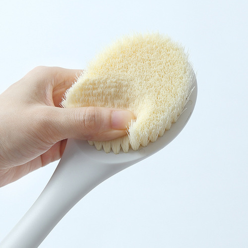 Bath brush, long handle, soft-bristled bath brush, bath towel, adult back rub, mud-free back bath brush