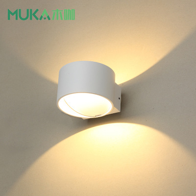 wall light Minimalist room led Round Wall a living room Bedside Entrance Aluminum material 7W Wall mounted wall lamp