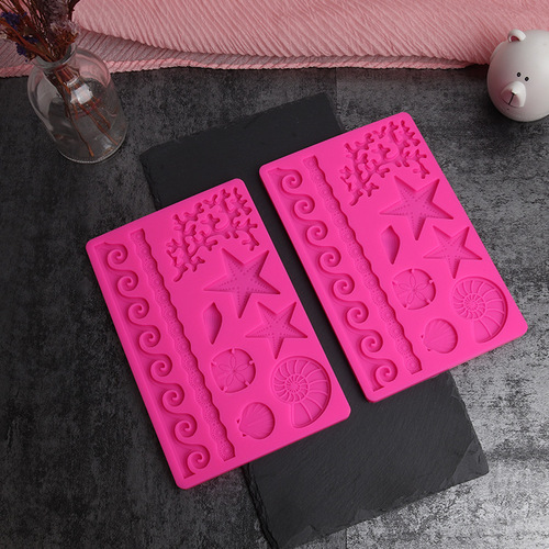 Cake decoration tools chocolate silicone mold 3D printing mold baking ocean fondant mold