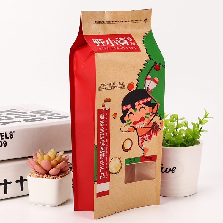 专业厂家定 做食品包装袋 牛皮纸复合塑料袋 干果干货包装袋