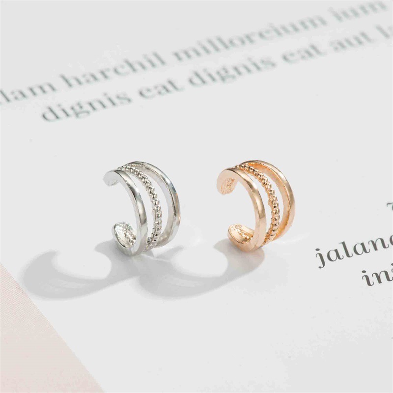 New Fashion Geometry Single Earless Ear Bone Clip Retro  Ear Clip Earrings   Nihaojewelry Wholesale display picture 7