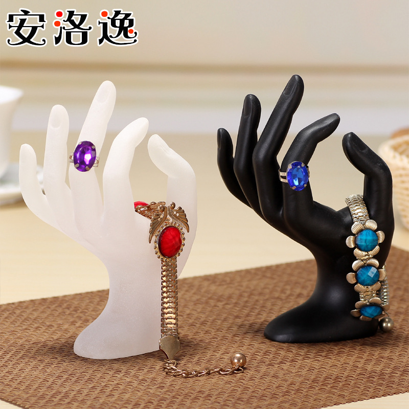 泽夕 ok手戒指展示架全绒树脂首饰架 手链饰品展示架道具