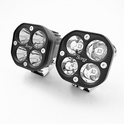 汽車LED射燈工作燈越野車前杠燈霧燈日行燈A柱燈摩托車護杠外置燈