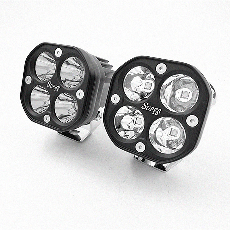 汽車LED射燈工作燈越野車前杠燈霧燈日行燈A柱燈摩托車護杠外置燈