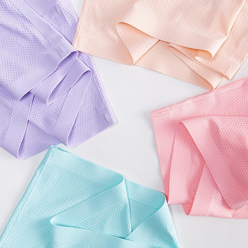 New Large Size Ice Silk Underwear with Breathable Holes, Invisible Women's Underwear for Plus Size, Sexy Mid-Waist Pure Cotton Triangle Bottom
