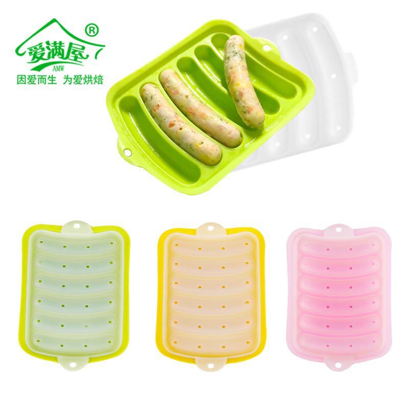 【爱满屋】DIY硅胶模具 多功能长条形香肠模具 宝宝辅食用抖音款
