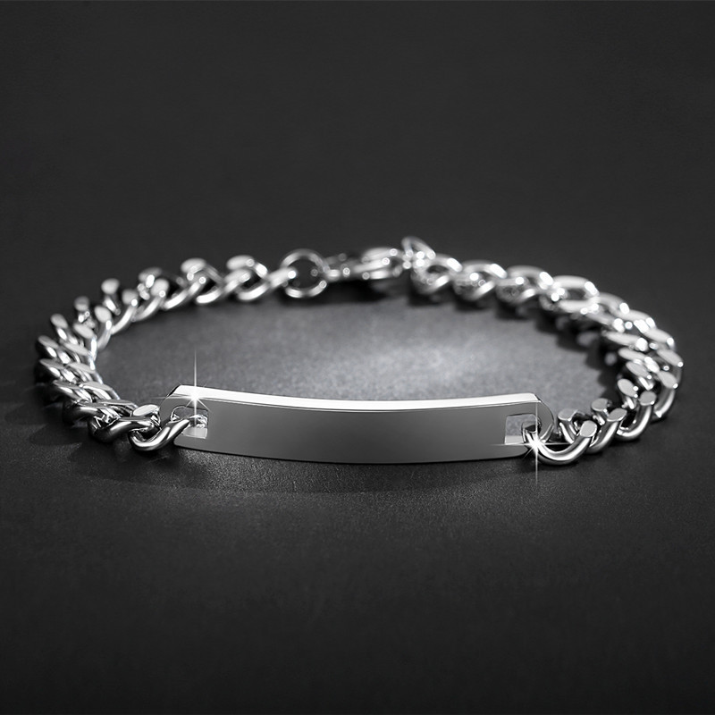 Stainless Steel Bracelet New Jewelry Fashion Trend Streamlined Smooth Couple Titanium Steel Bracelet Wholesale Nihaojewelry display picture 2