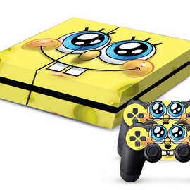 源头厂家欧美热销PS4游戏机贴纸卡通脸PS4保护膜skin个性化图片