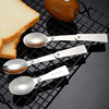 Street handheld tableware stainless steel, set for traveling, folding fork, spoon engraved, wholesale