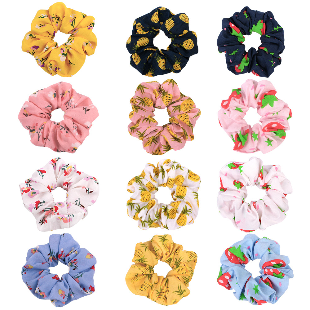 Fashion Ditsy Floral Cloth Printing Hair Tie 1 Piece display picture 1