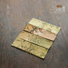 絲絨茶巾吸水禪意中國風復古茶藝茶布茶墊功夫茶具茶道零配件麂皮