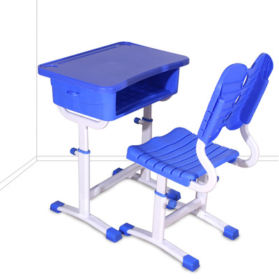 厂家直销ABS塑料课桌椅辅导班培训学校旋钮升降课桌批发定制