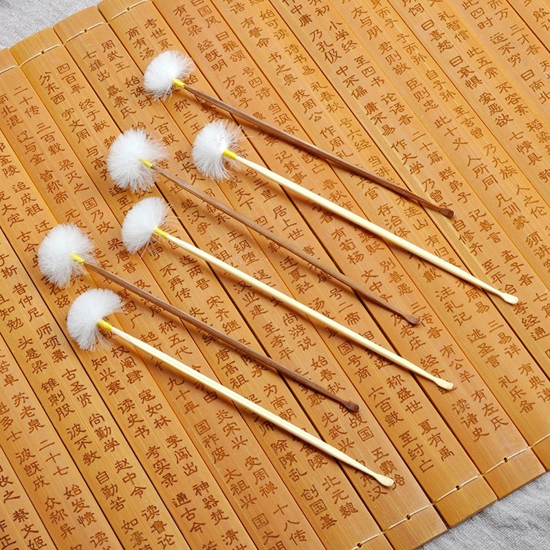 Tianyi carbón de bambú de doble cabeza pluma de ganso oreja recoger el oído picking artefacto oreja recogiendo la herramienta oreja recogiendo pluma de ganso limpieza del oído