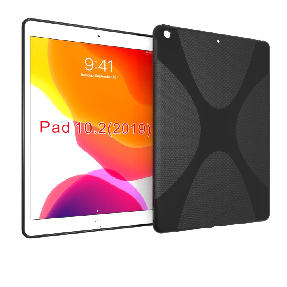 适用于ipad 10.2 2019X型纹防滑平板清水套保护套配件Tpu壳素材