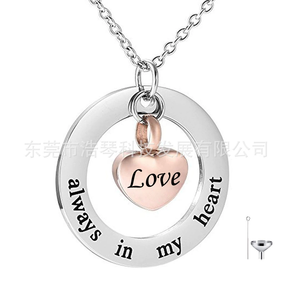 Титановые стальные ювелирные изделия золото в форме сердца открытый флакон духов кулон Мемориал ПЭТ пепел ожерелье кремации ювелирные изделия