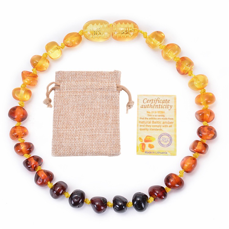 Elegant Solid Color Amber Beaded Bracelets display picture 9