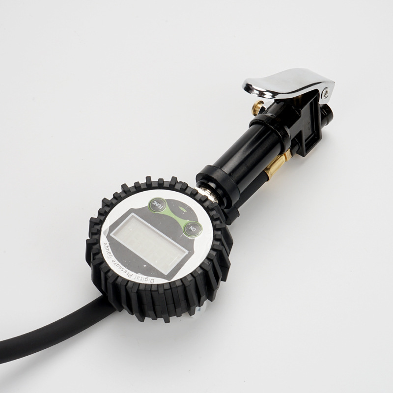 现货 可放气长橡胶管 数字轮胎压力表 汽车轮胎压力检测器|ru