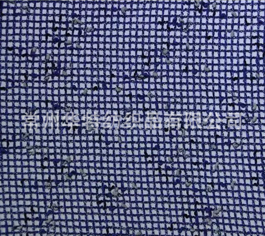 方格网眼蕾丝面料 涤/人造棉成份 双色效果针织面料 网布 网眼布