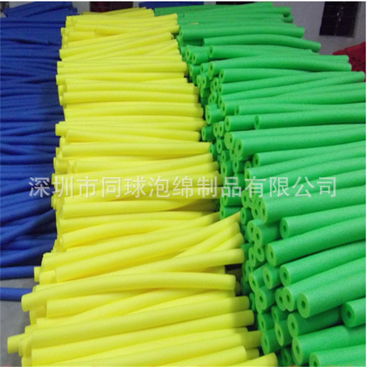 60MM实心圆柱形珍珠棉棒EPE彩色珍珠棉瑜伽棒工厂