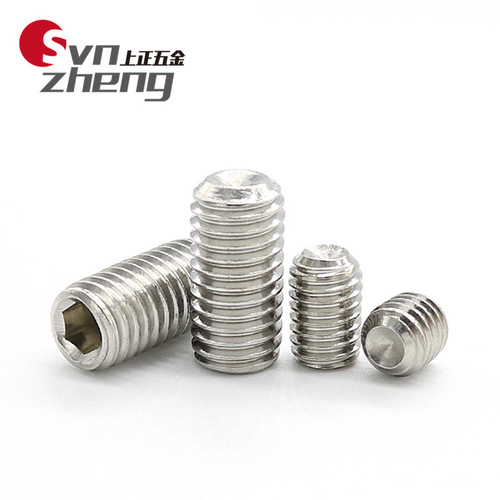M2.5M3M4M5M6 304 stainless steel hexagon concave end machine meter set screw top screw headless stop screw