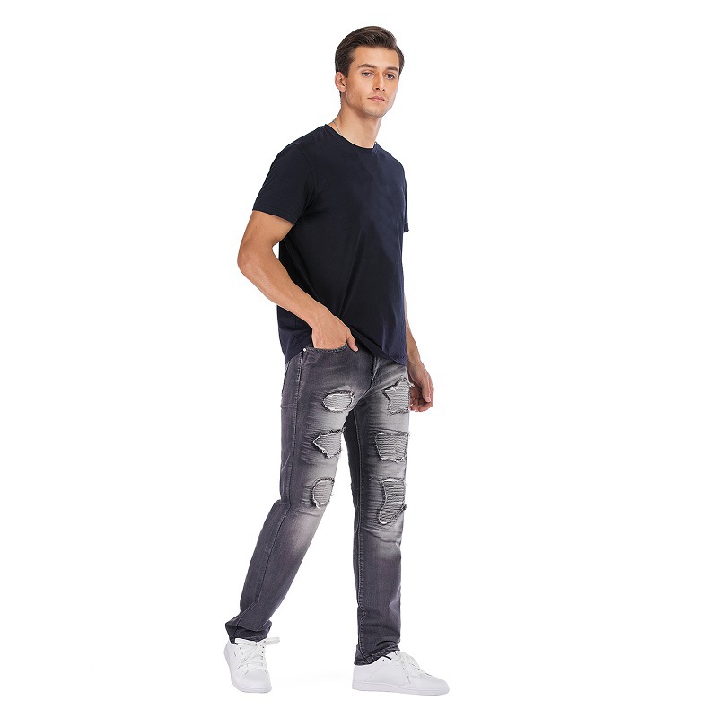 Pantalon jean coupe droite multicolore - Ref 3425811 Image 12