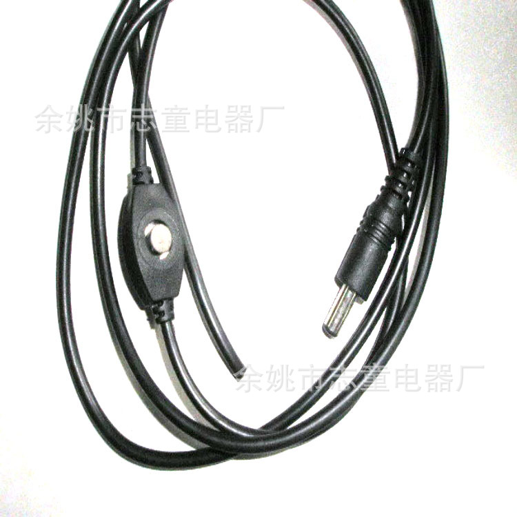 厂家生产带磁环美标一拖二一拖三5.5*2.5m延长DC头电源信号连接线