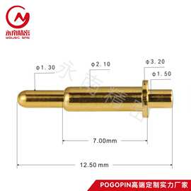 厂家镀金pogopin弹簧针 PCB板焊接定位针 充电探针导电触点可定制