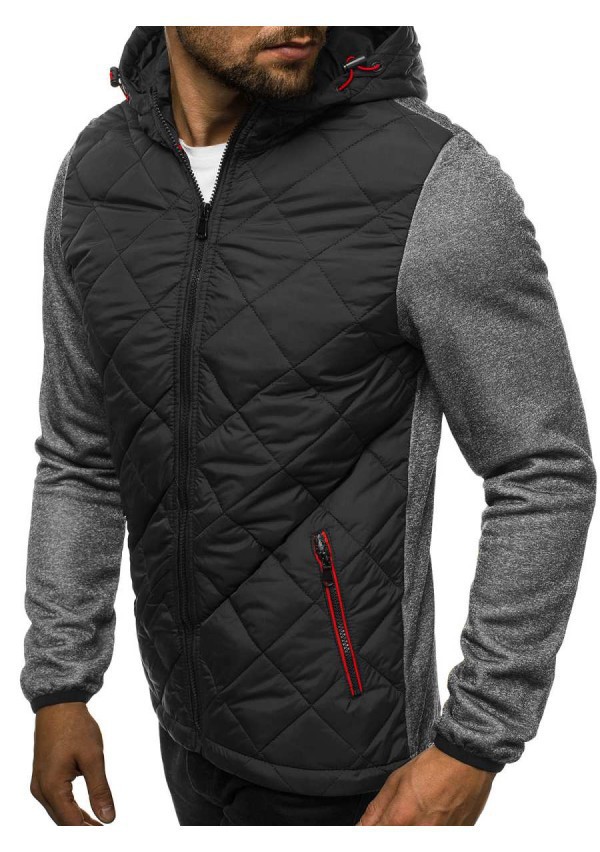 Hoody for leisure with zipper