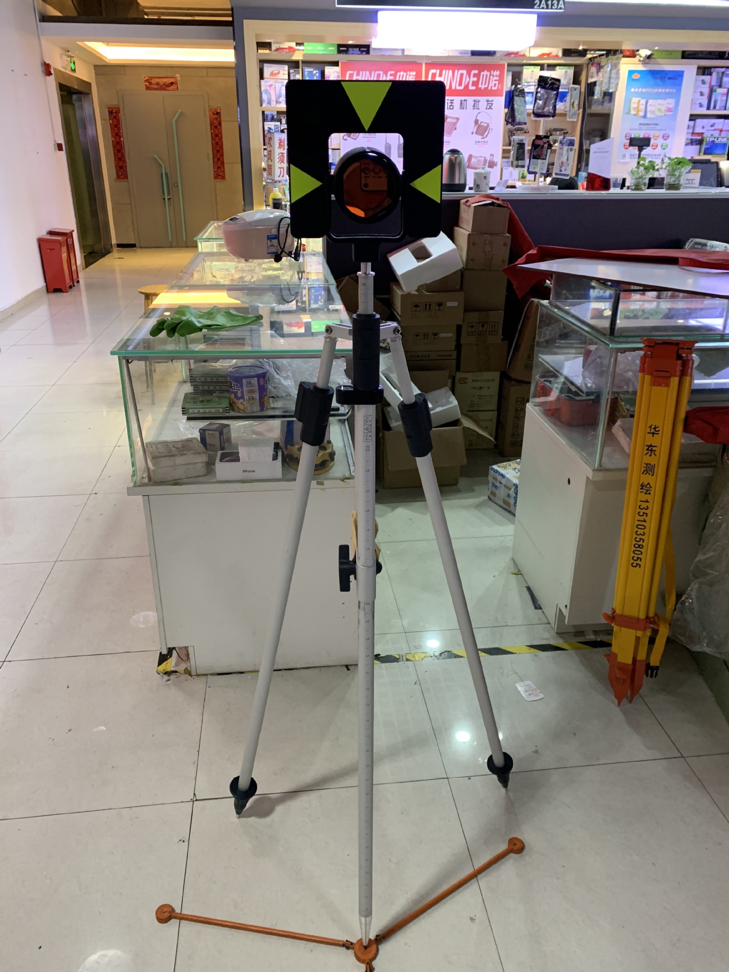 国产徕卡棱镜三脚架2米15莱卡棱镜配套对中三角架 伸缩杆GPR121