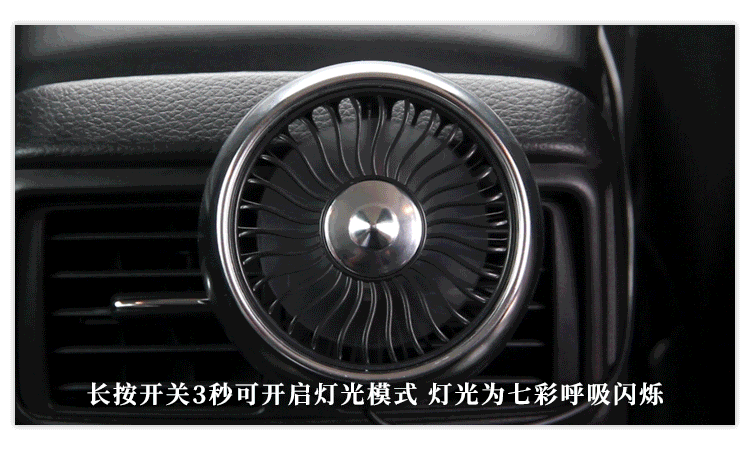 Car Fan Car Multifunctional Electric Fan Car Air Outlet Center Console Wind Expansion USB Mini Fan