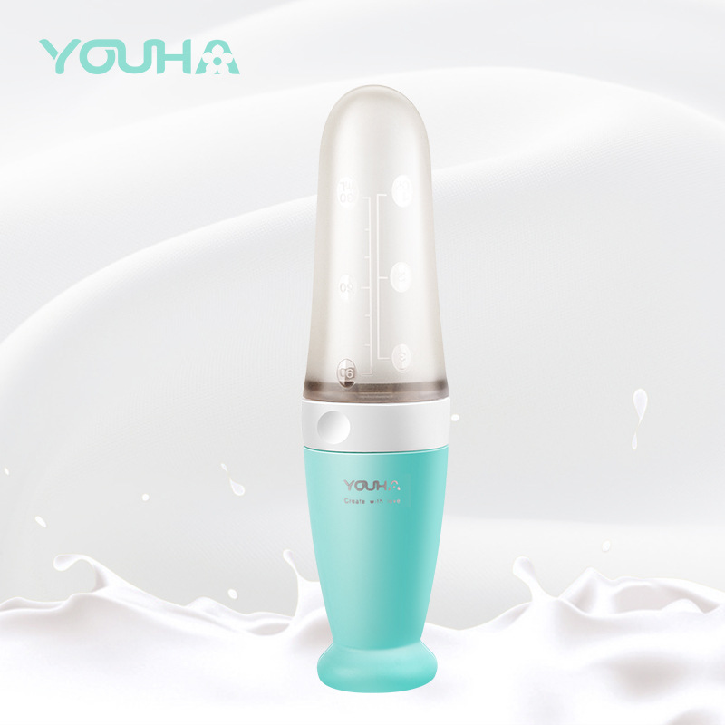 YOUHA/youhe Rice Cereal Spoon Bottle Squeeze Type Baby Feeding Spoon Silicone Feeder Food Supplement Tool