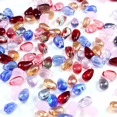 Factory direct sale cross hole teardrop glass beads 6X9mm crystal Czech glass beads DIY ancient style hairpin material