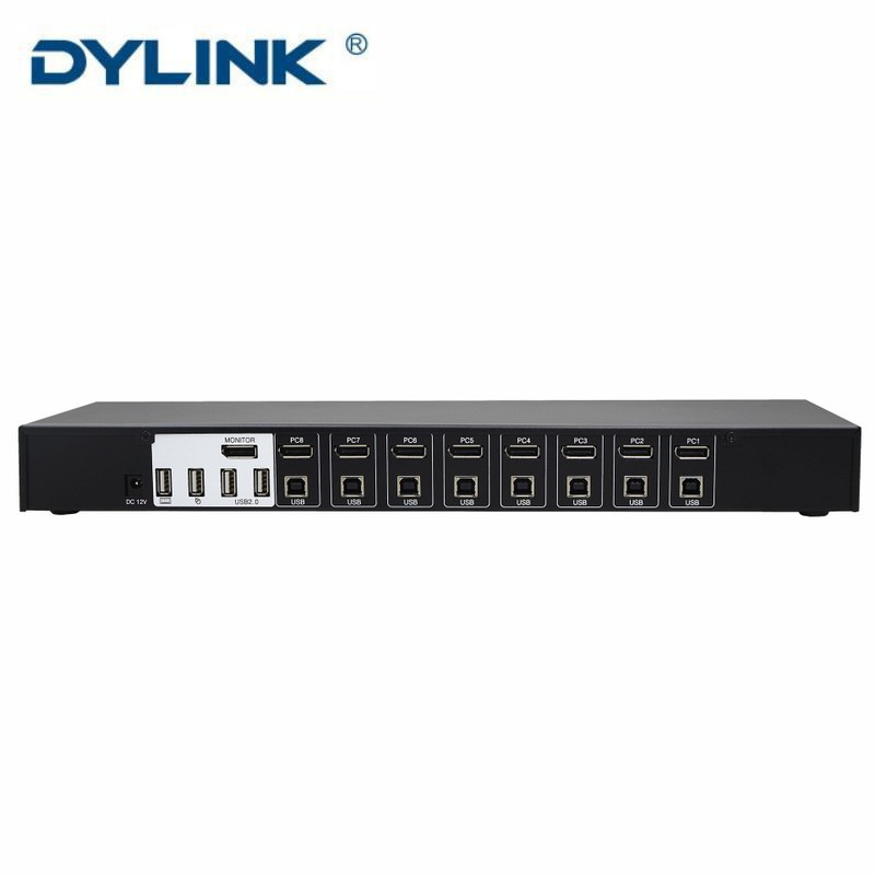 4Kdisplayport Switch 8 in 1 Out Multi-Computer Usbkvm Switch 8-Port Dp Kvm High-Definition Large Screen