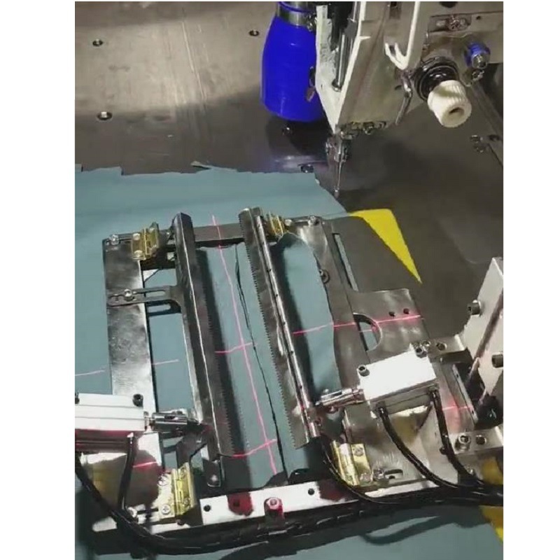 Bolsa de láser abridor de bolsa de bolsillo abridor de bolsa de ropa sola ceja doble ceja máquina de bolsillo máquina de patrón de cremallera