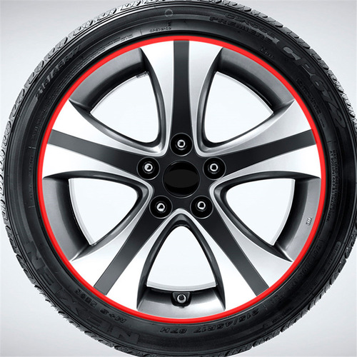 Motorcycle Tire Adhesive Car Steel Rim Wheel Decal Reflective Rim Decor 17 18 19-inch Universal Model