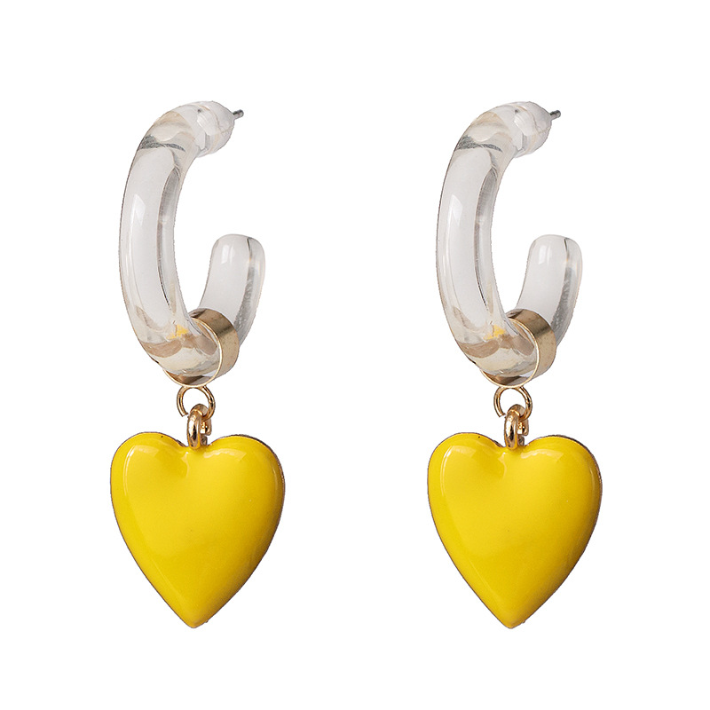 Exaggerated Earrings Heart Earrings Women display picture 2