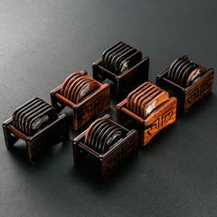 Wholesale ebony tea coaster base rosewood tea coaster solid wood kung fu tea ceremony Japanese saucer combination