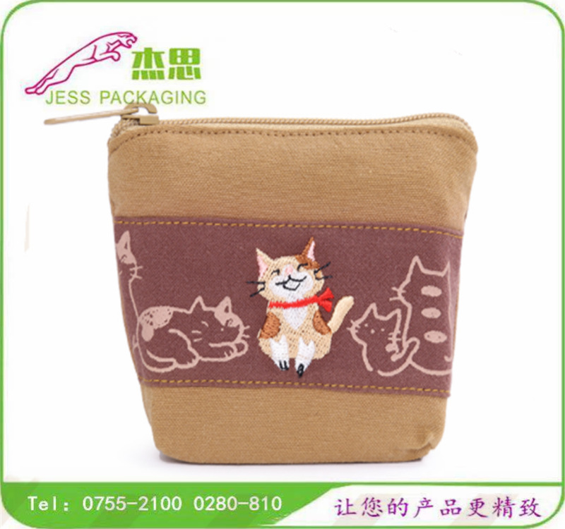 设计新款帆布创意可爱零钱小布包卡通拉链包硬币收纳包量大从优