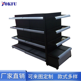 定制超市護膚品貨架 連鎖商場雙面化妝品貨架 雙立柱精品店展示架