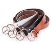 Belt, ring, golden fashionable buckle, decorations, jeans for elementary school students