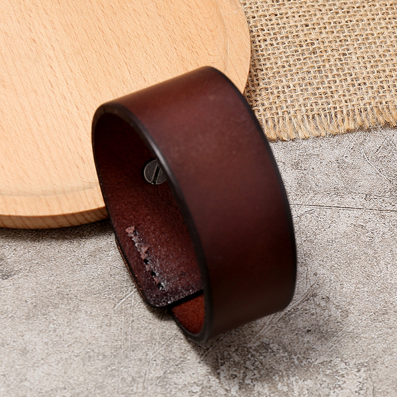 retro simple menu0027s leather bracelet