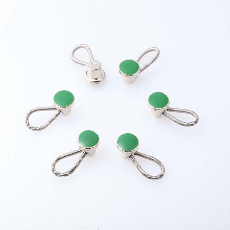 彩色镶钻多功能弹力纽扣 金属牛仔裤替换绳扣 extender button