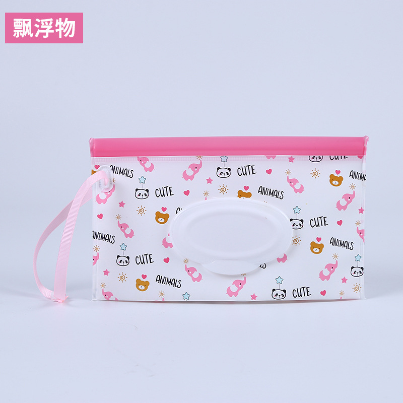 En stock al por mayor bebé EVA bolsa de tejido húmedo bolsa de embalaje extraíble portátil Flip ventana sanitaria bolsa de tejido húmedo bolsa