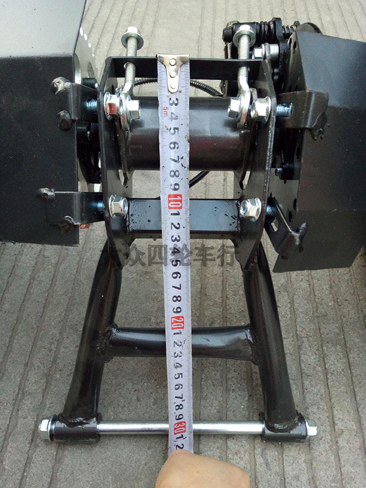 DIY modified four-wheel ATV accessories two-wheel modified three-wheel motorcycle rear axle assembly with brake 7-inch wheel