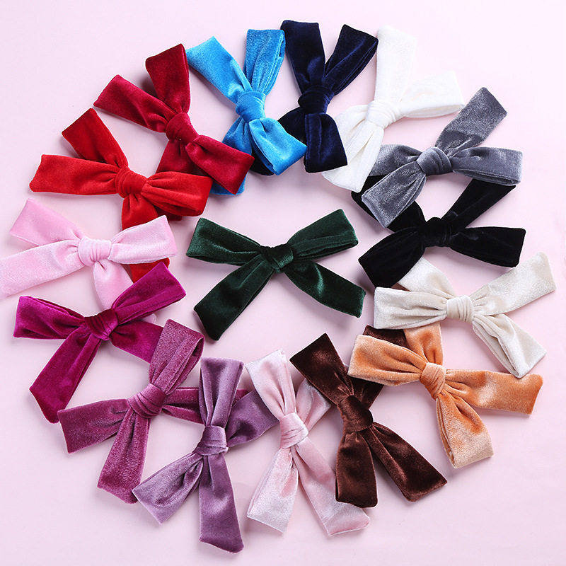 Fashion Bow Knot Flannel Hair Clip display picture 1