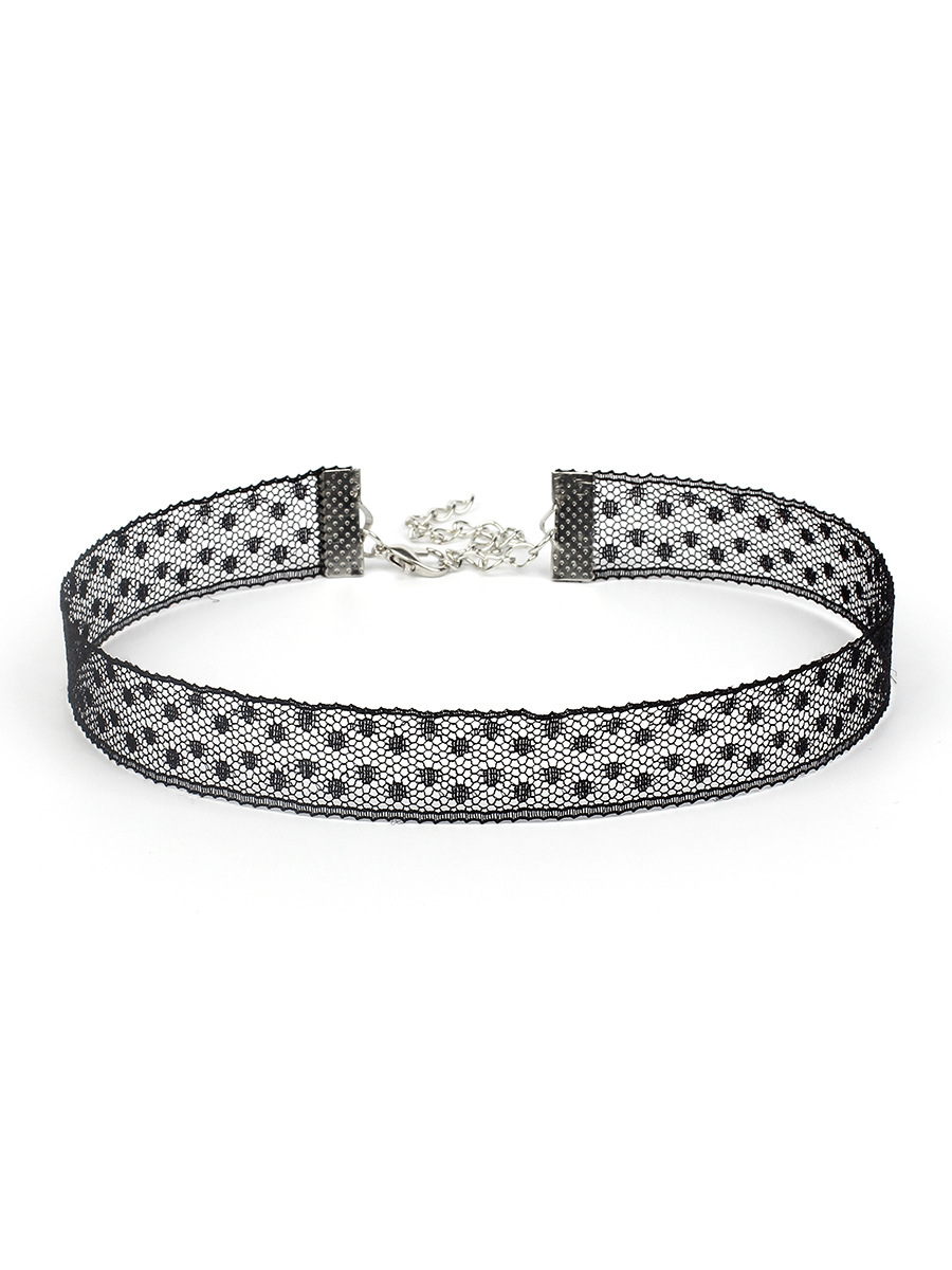 Choker Classification Simple Style Polka Dots Alloy Lace Choker Wholesale